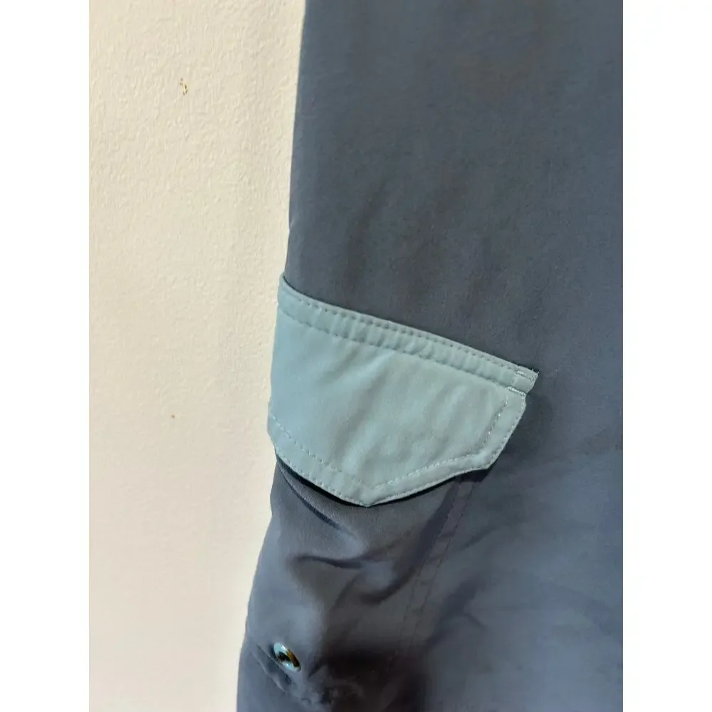 Nike mens shorts size 36 blue green lightweight no liner drawstring pocket